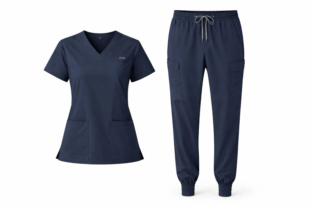 Womens Stretch Jogger Scrub Set