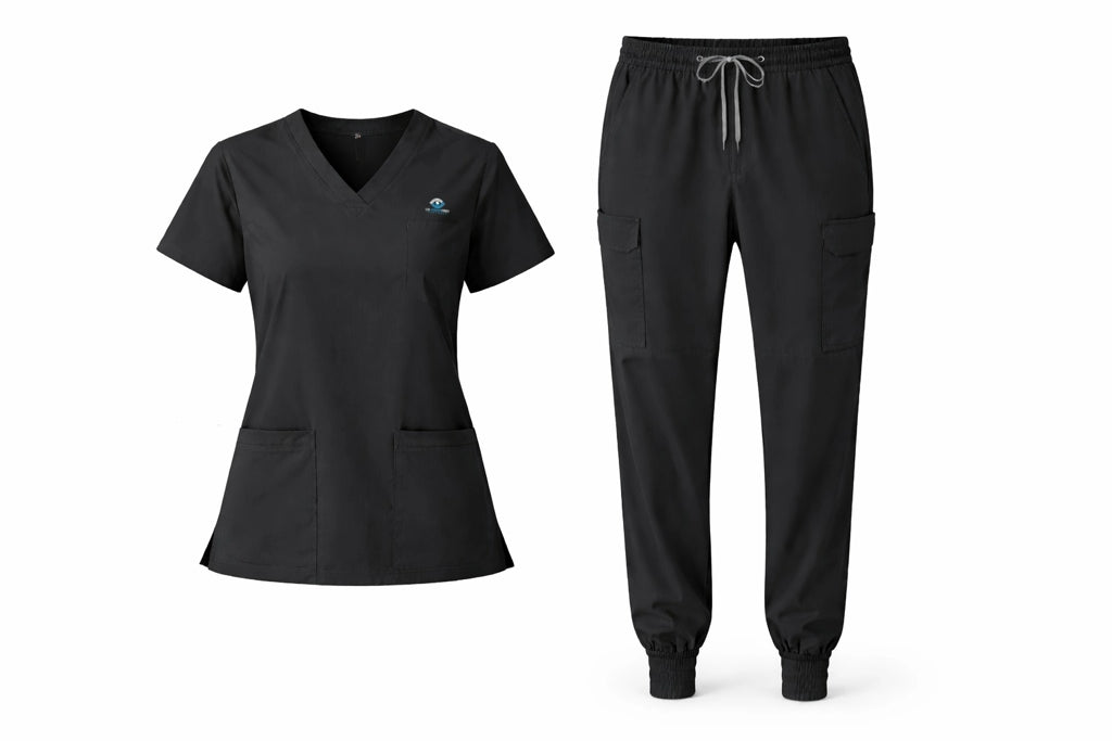 Womens Stretch Jogger Scrub Set